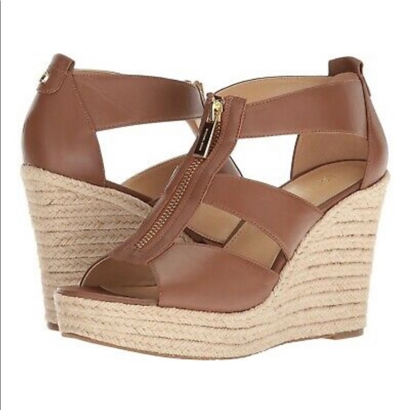 MICHAEL KORS DAMITA Wedge Sandal Brown Size:10 - Picture 6 of 8